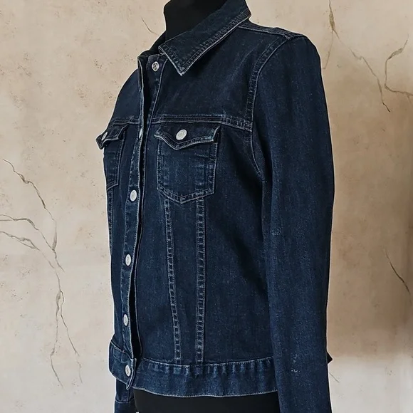 Old Navy Stretch Denim Jean Jacket Women's Size Medium - Picture 2 of 14